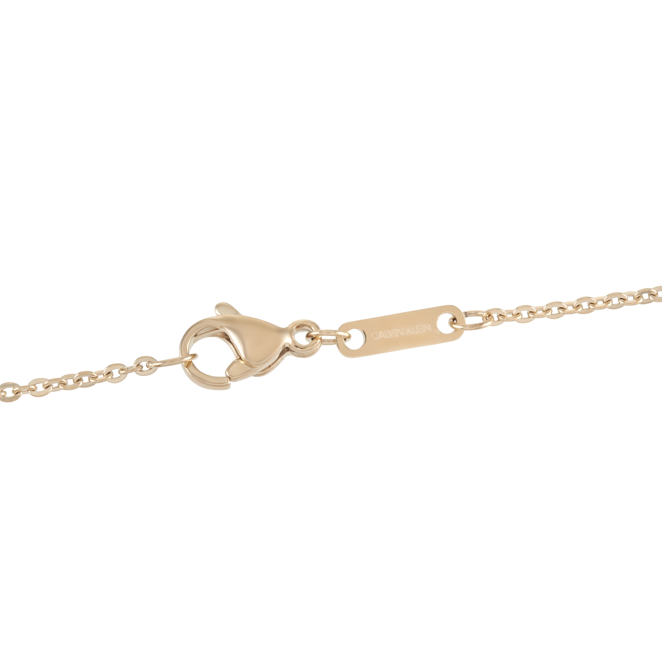 Calvin Klein Bubbly Champagne Gold PVD-Plated Stainless Steel Red Bead Necklace KJ9RJJ140200