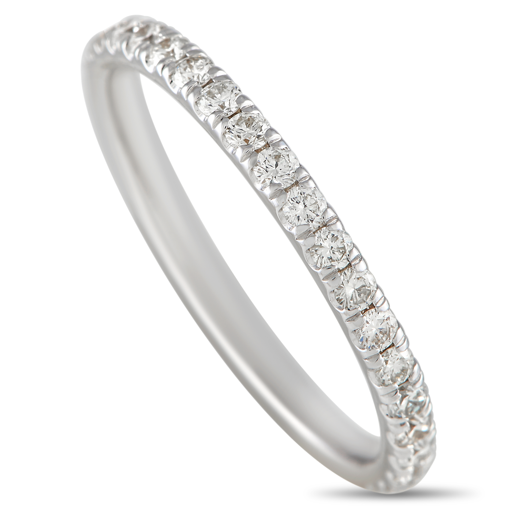 LB Exclusive 14K White Gold 0.63ct Diamond Eternity Band Ring MF06-021423