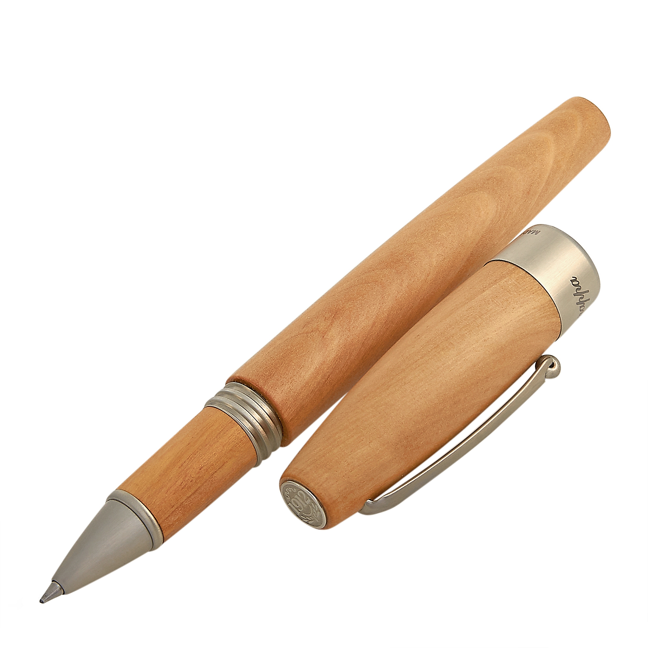 Montegrappa Heartwood Olive Wood and Stainless Steel Rollerball Pen ISFOWRIO