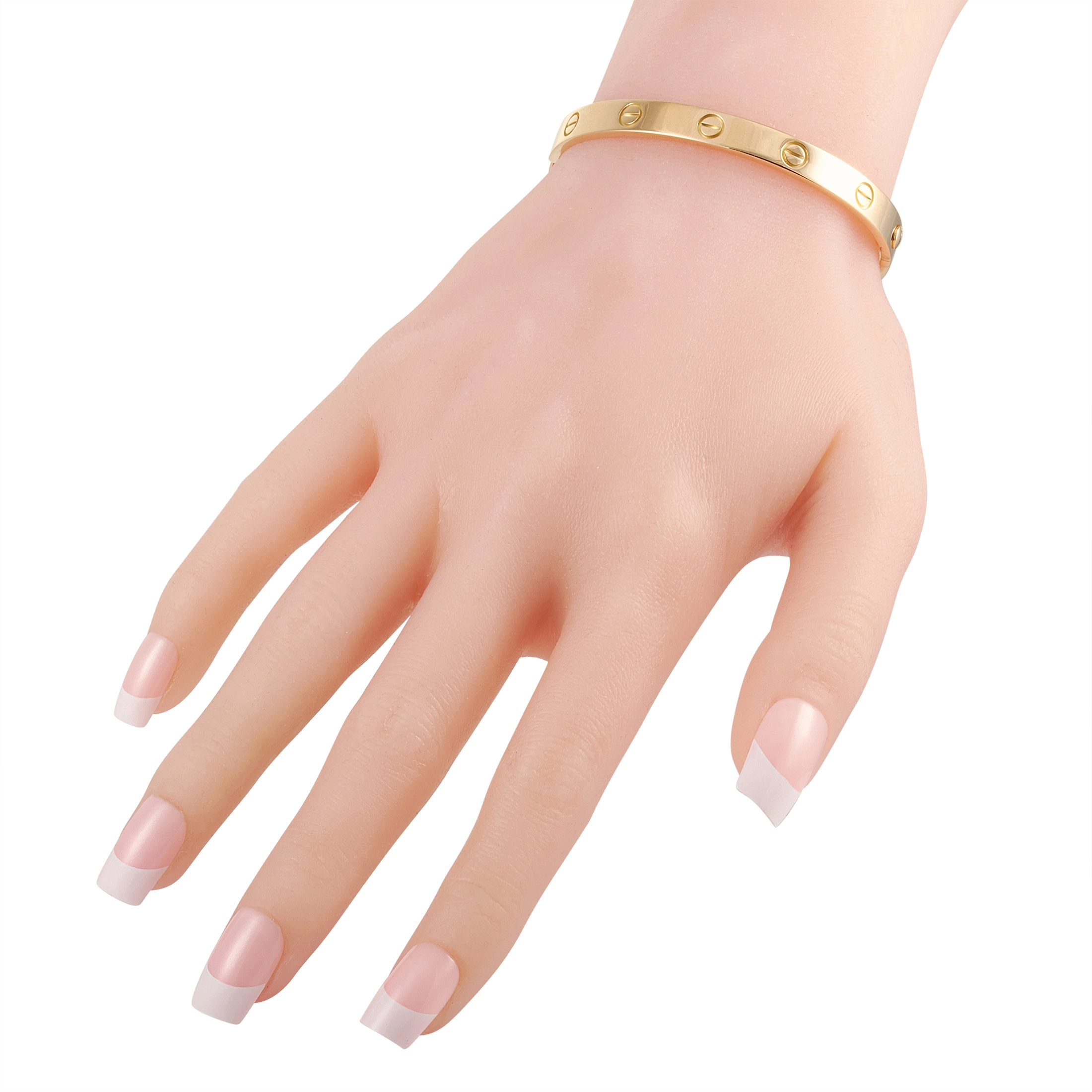 CARTIER 16mm 18K Rose Gold Nail Bangle Bracelet - Brand New