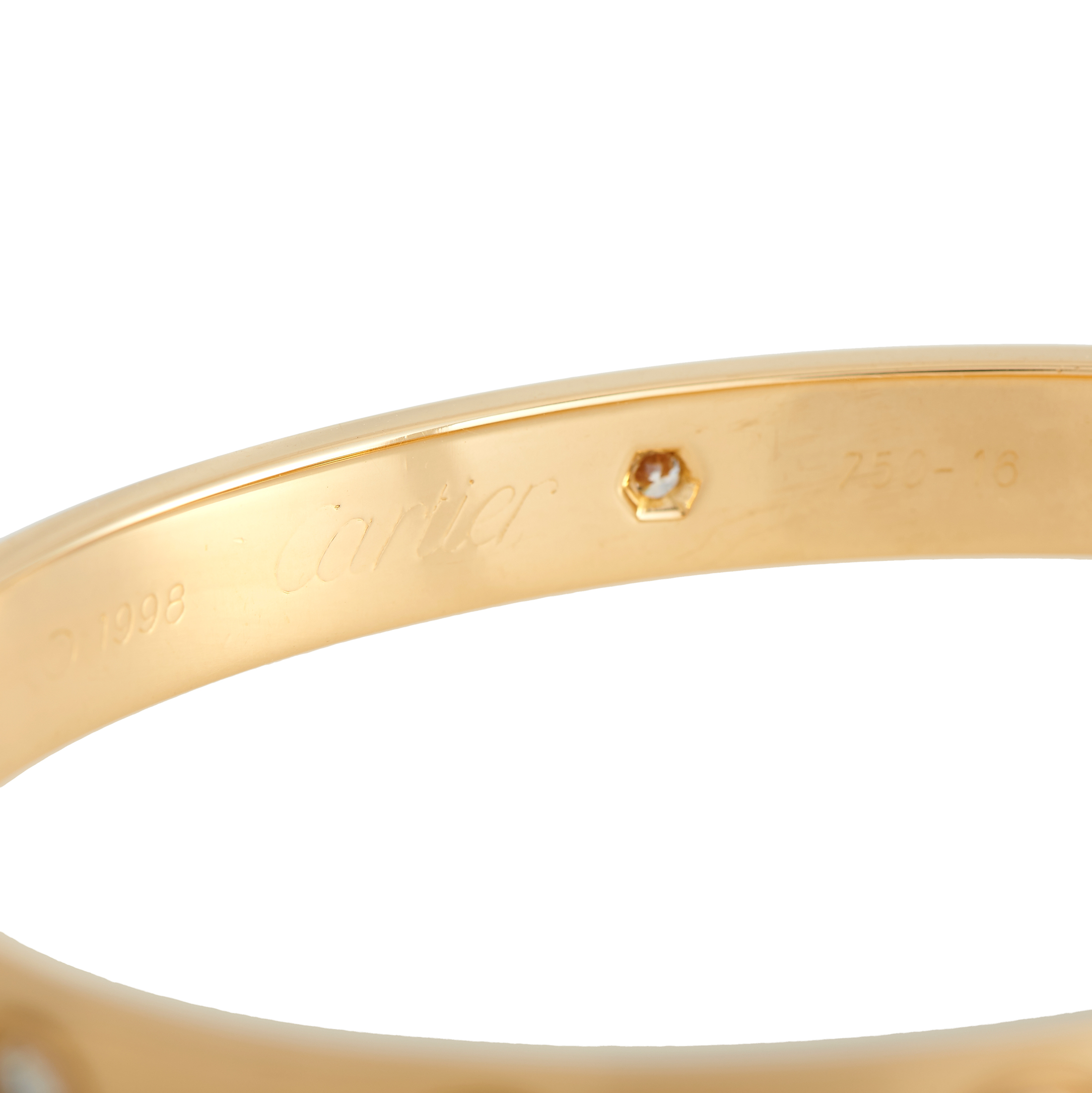 Cartier Love Yellow Gold Bracelet. Size 16