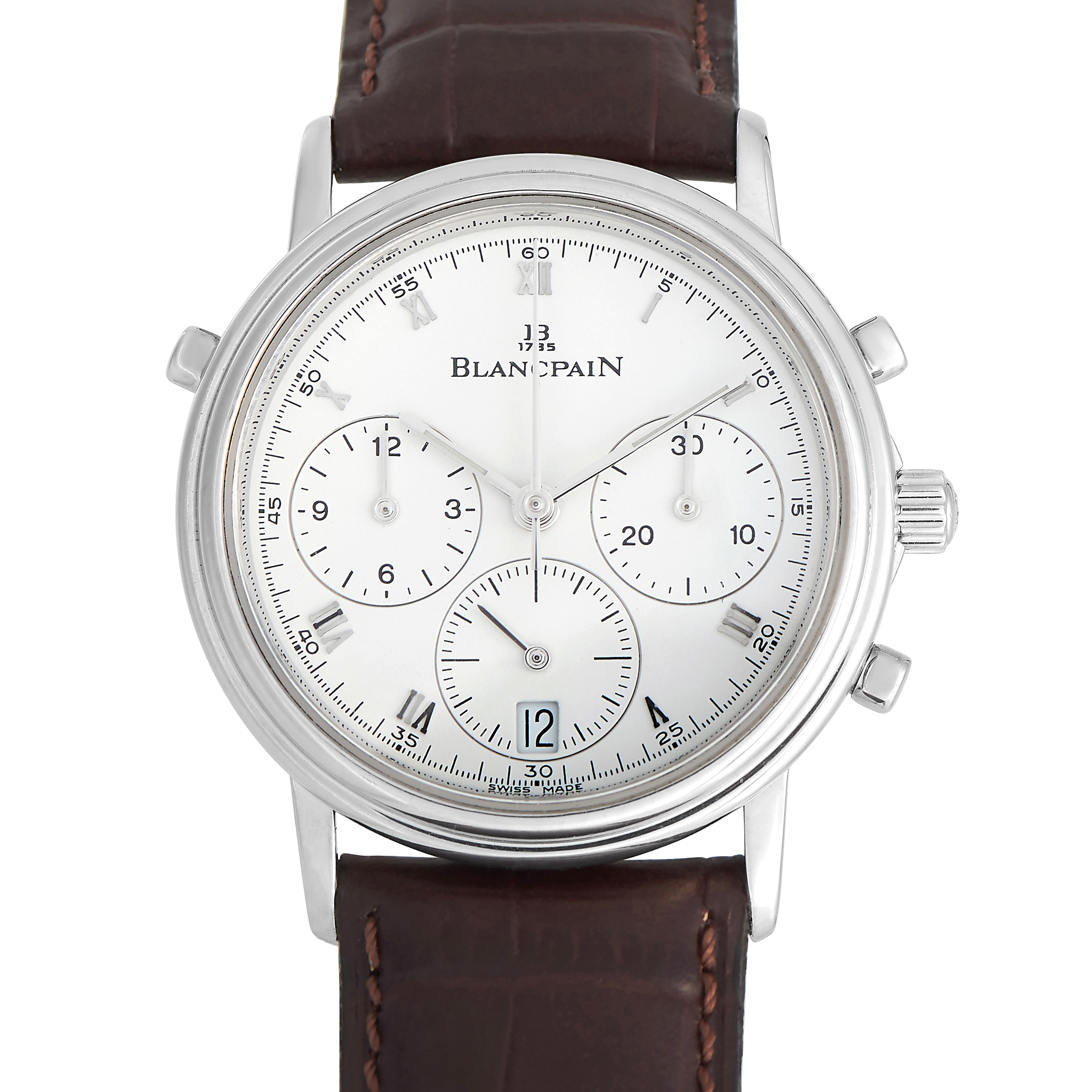 Blancpain Villeret Split Seconds Chronograph Platinum Watch 1186-3427-55
