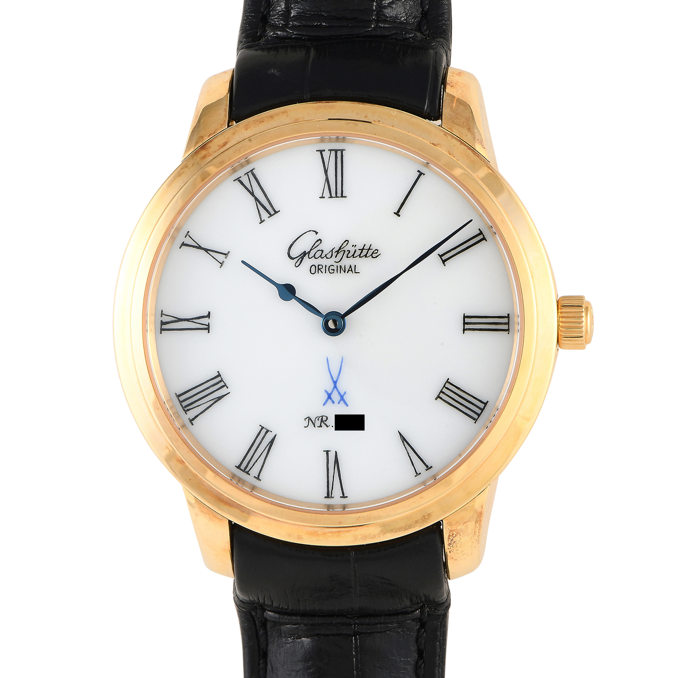Glashütte Original 1-39-52-02-01-04 Vintage Sixties Gold Case Black Dial -  Exquisite Timepieces