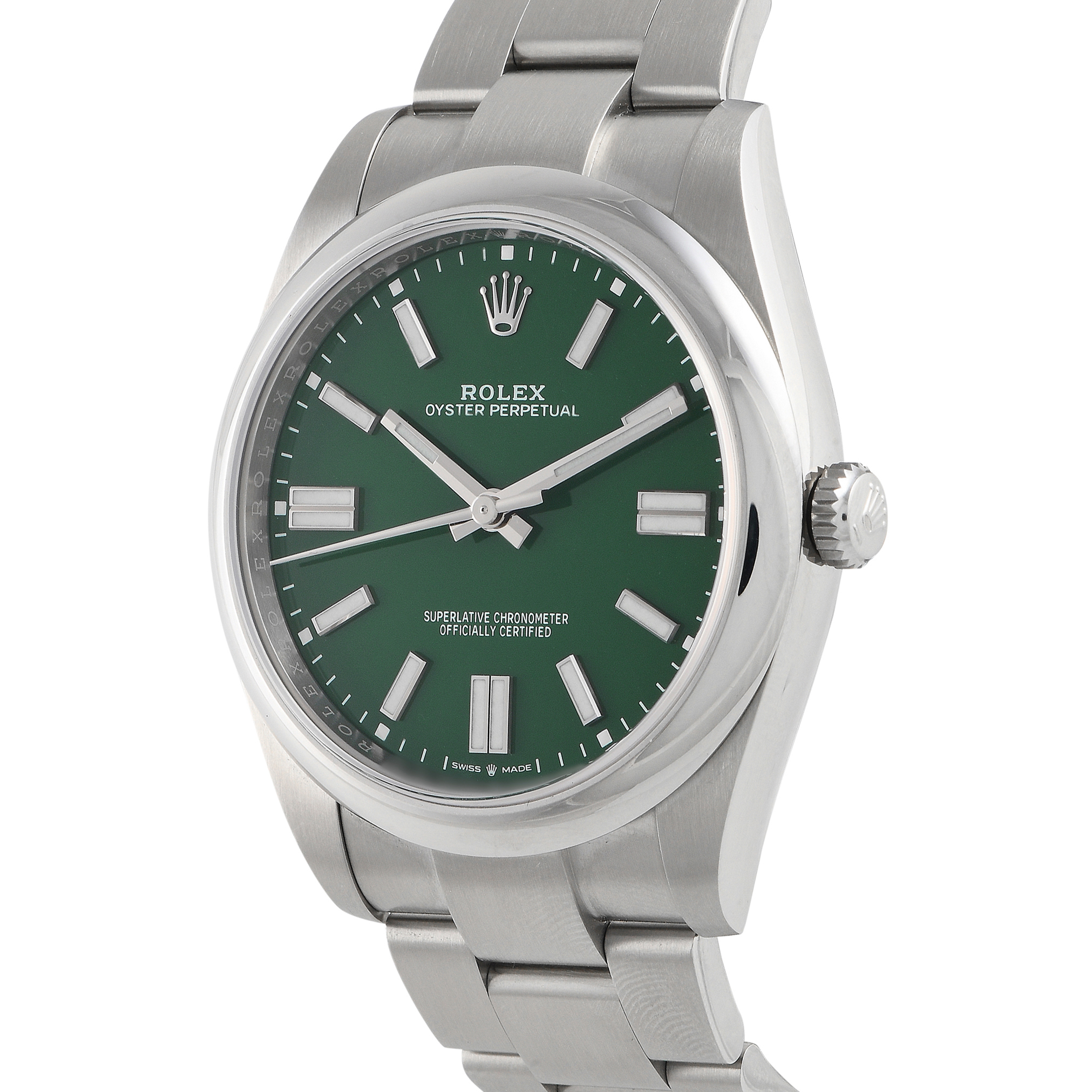 Rolex Oyster Perpetual 41 Khanjar Green Dial Watch 124300