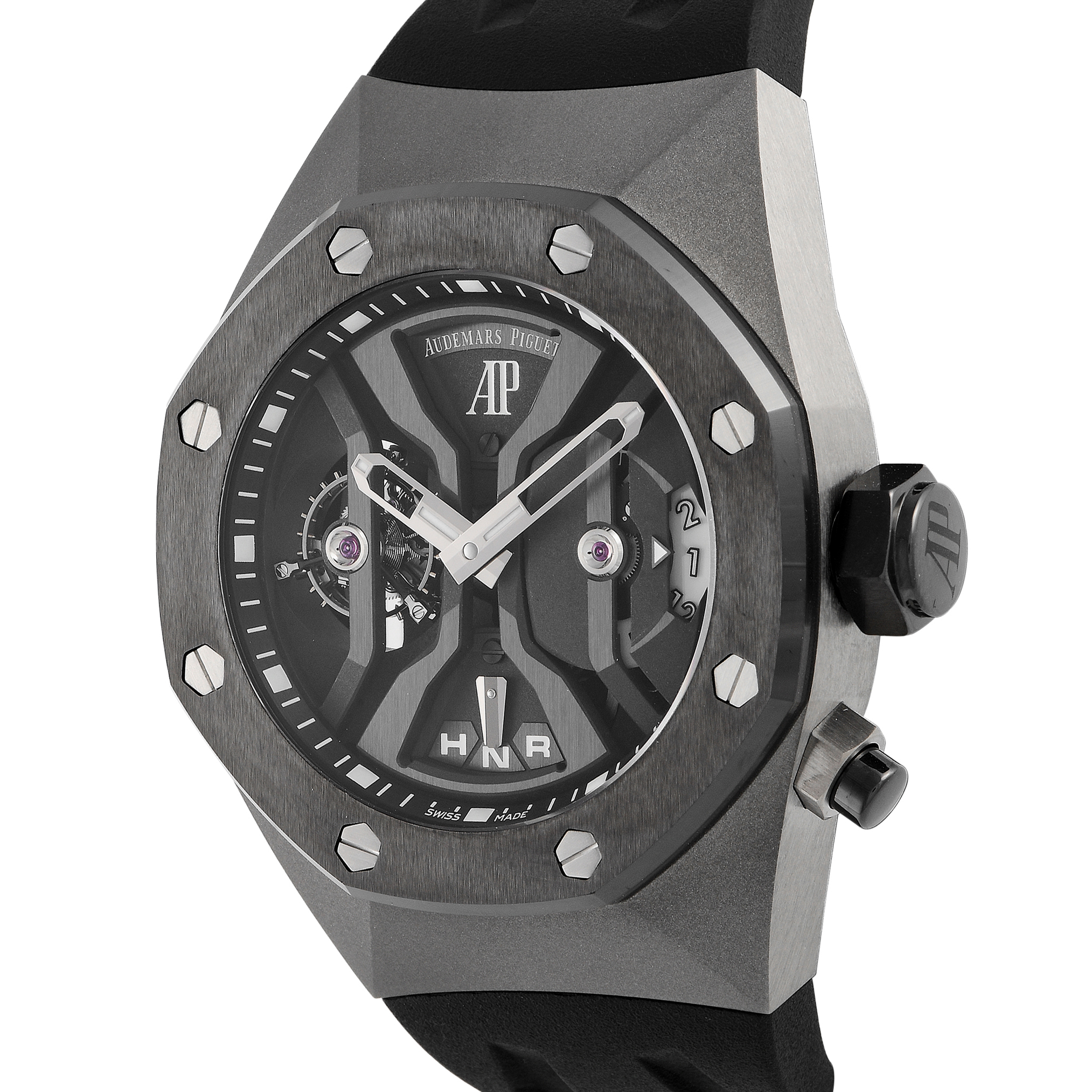 Audemars Piguet Men's Royal Oak Concept GMT Tourbillon Watch in Black/Skeleton, Titanium, Manual Wind | Govberg 26560IO.OO.D002CA.01