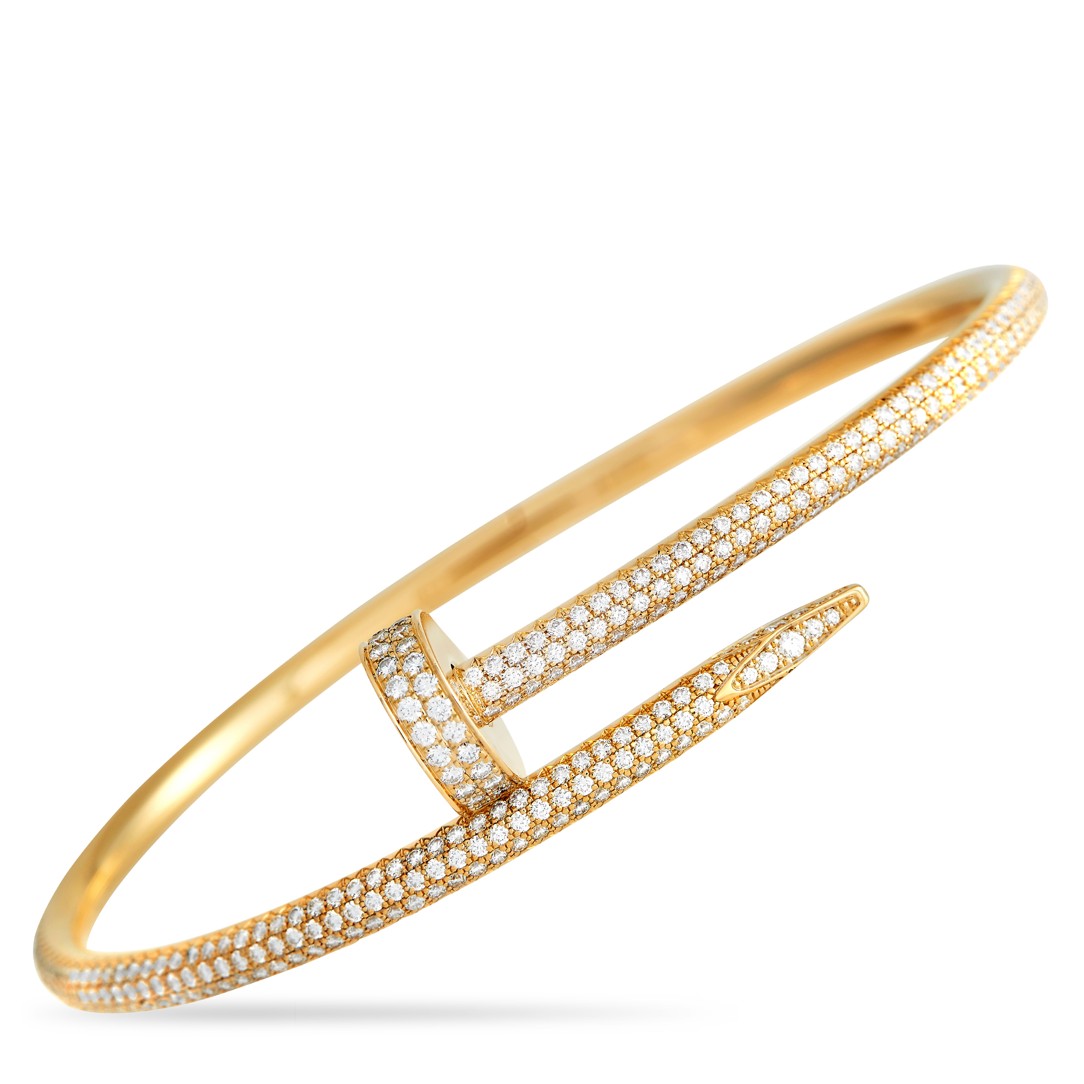 Cartier Rose Gold And Diamond Juste Un Clou Bangle Bracelet
