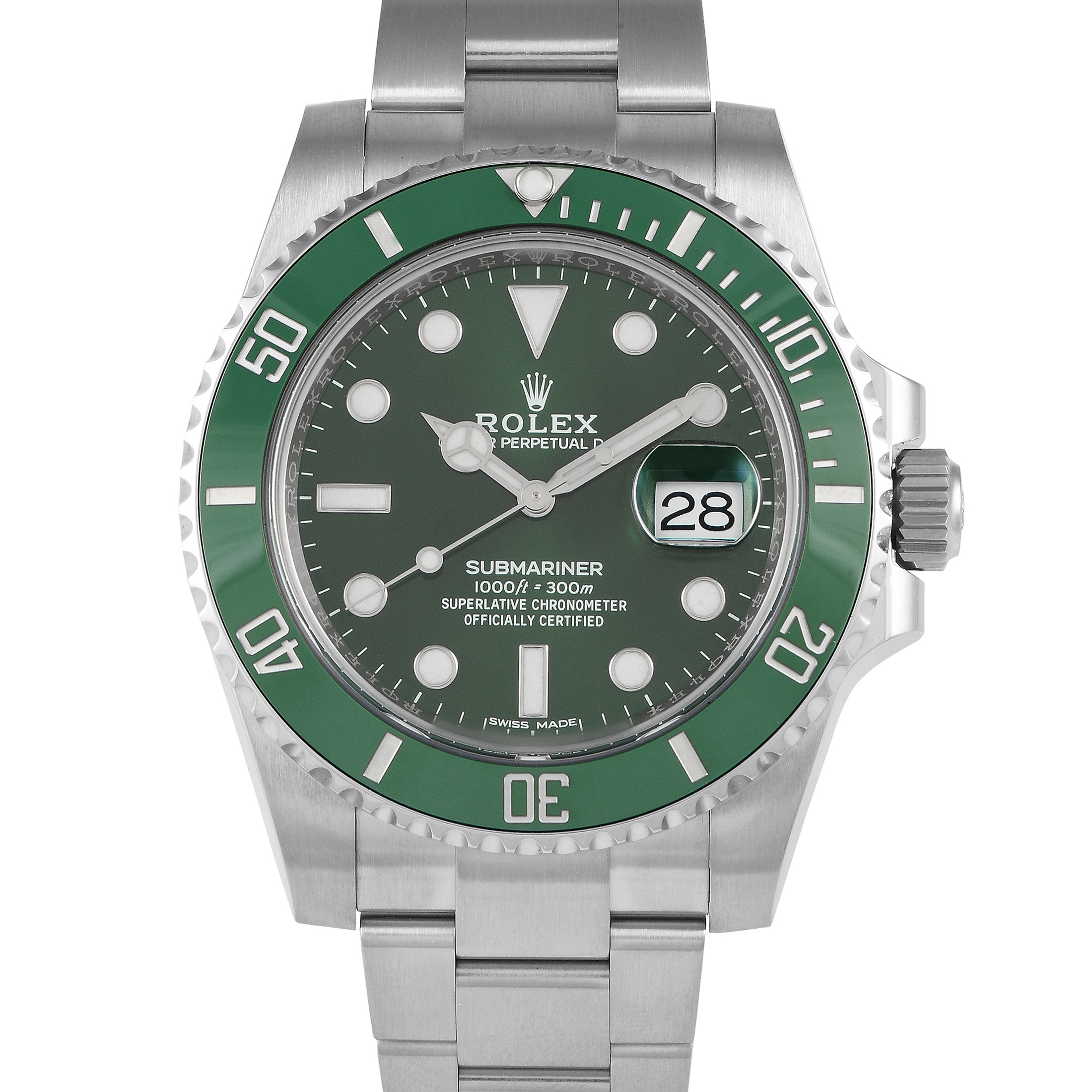 2020 MINT Rolex Submariner Hulk 116610LV Green 40mm Ceramic Watch