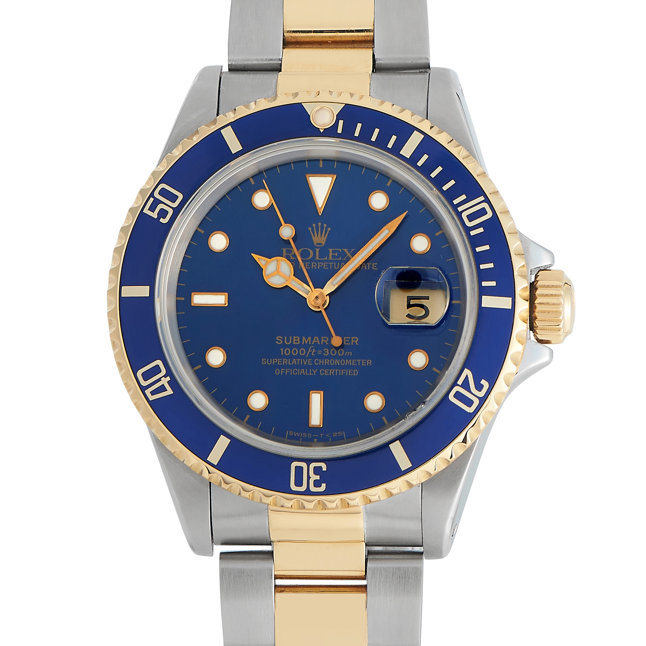 Rolex Submariner Blue Dial Watch 16613