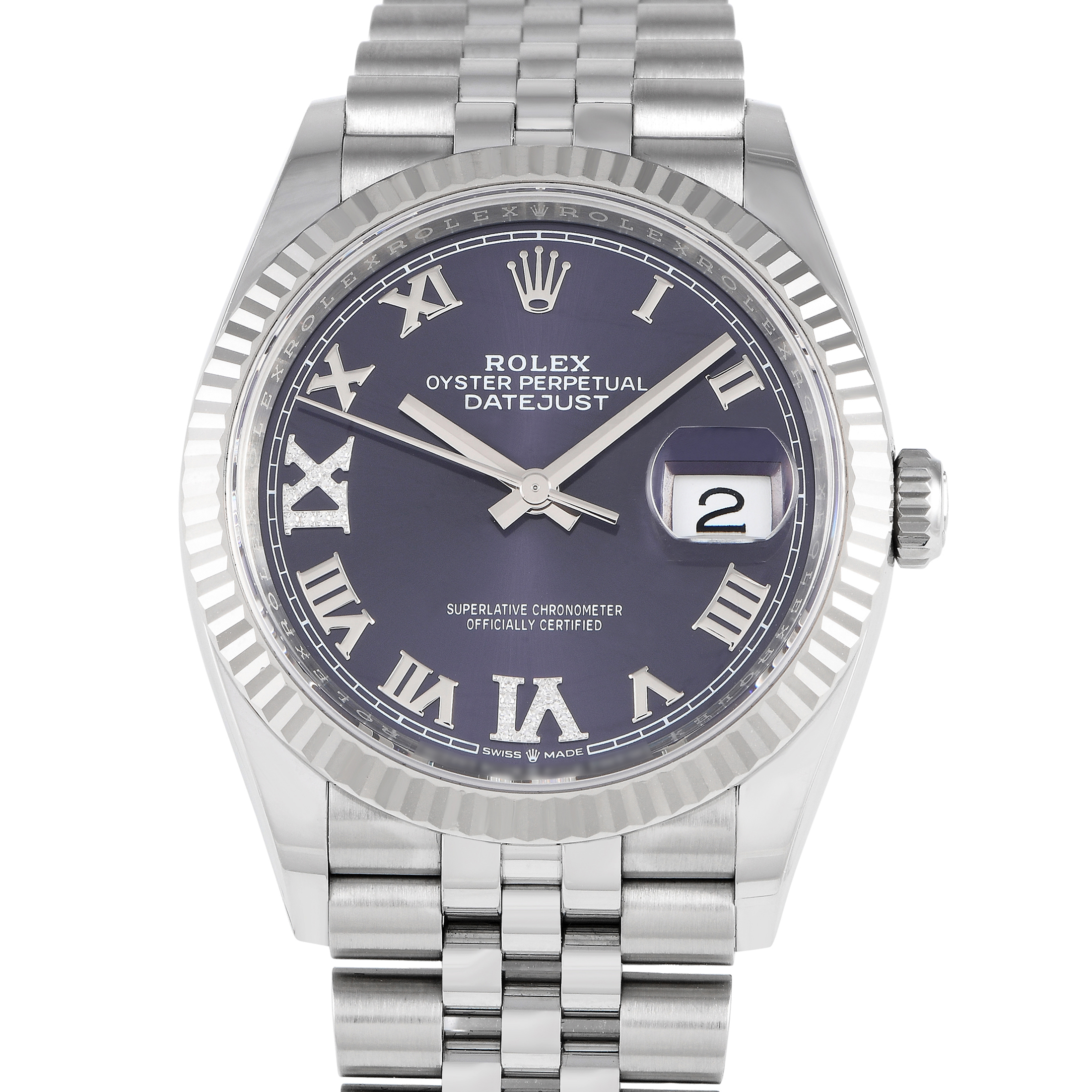 Rolex Datejust 36 Purple Diamond Dial Watch 126234