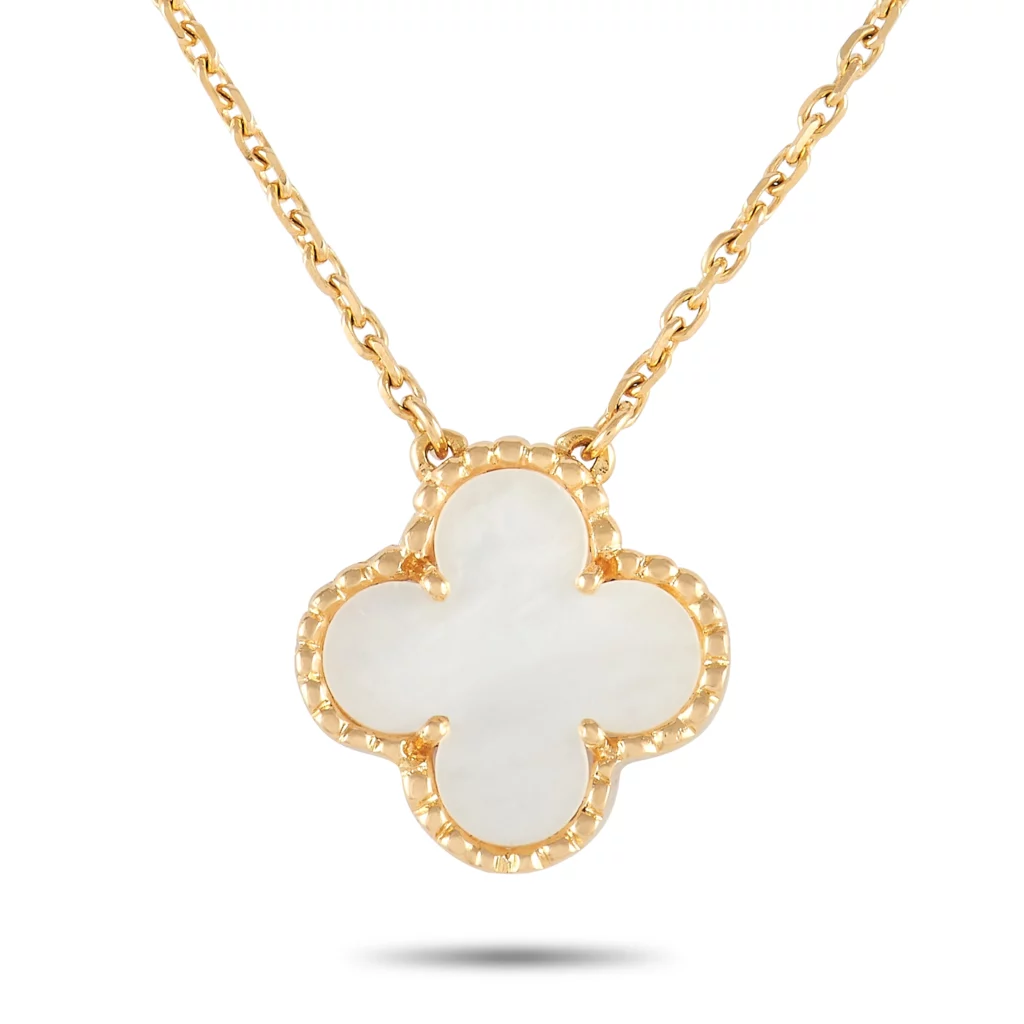 Van Cleef & Arpels Alhambra 18K Yellow Gold Mother of Pearl Necklace