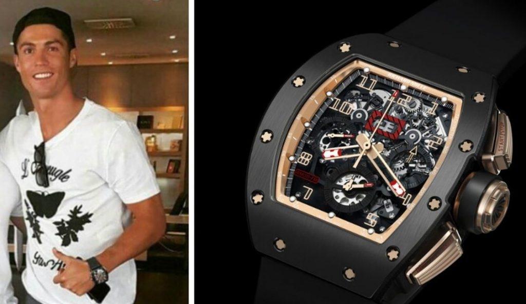 Cristiano Ronaldo is gifted a £92,000 watch, decked out in green design -  featuring his celebration | Daily Mail Online
